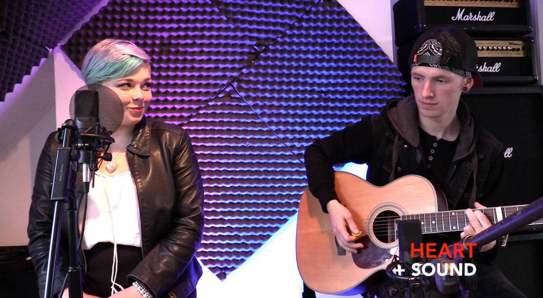 girl and guy with guitar