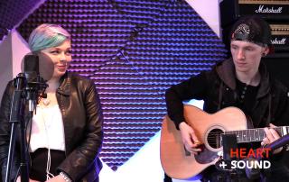 girl and guy with guitar